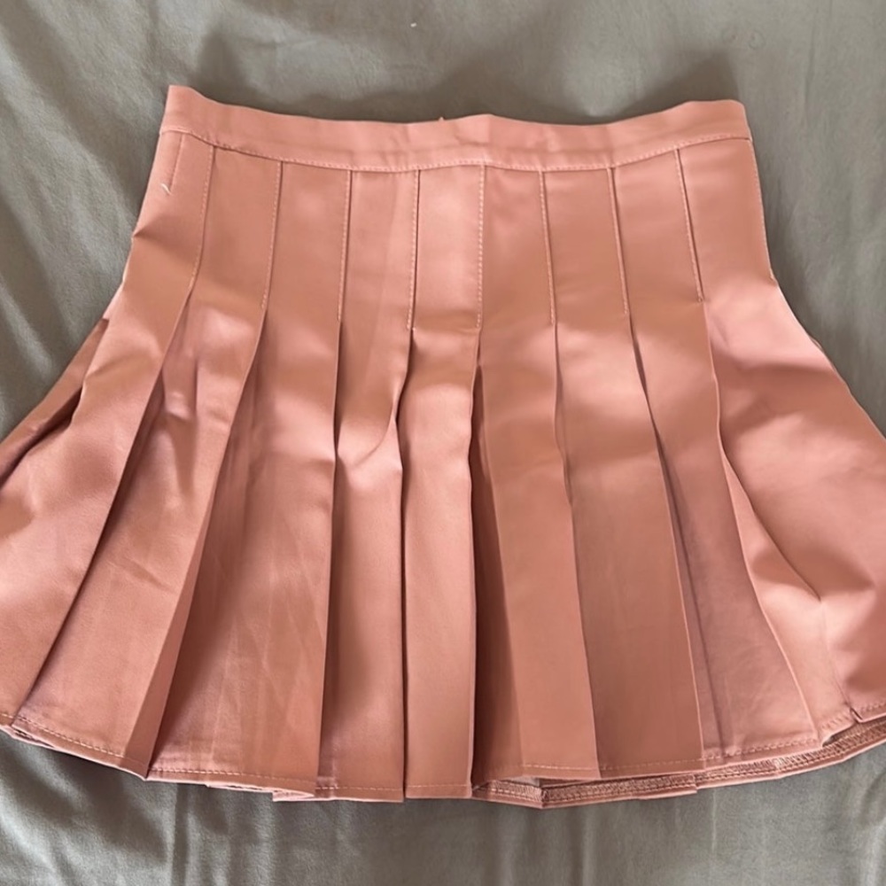 pastel pink skirt